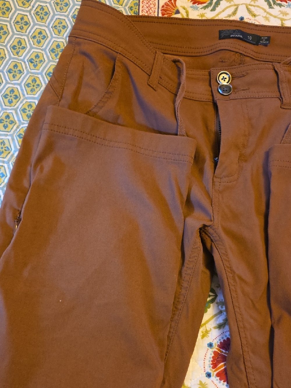 Prana Halle Pants Chocolate Brown 10 - Picture 3 of 6